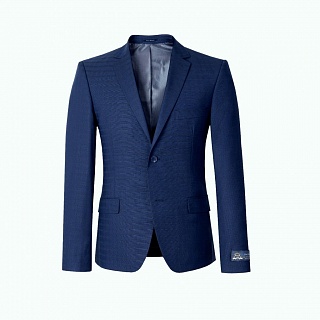 Синий приталенный пиджак